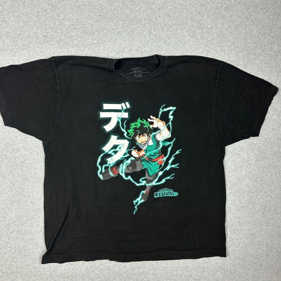 my hero academia Other - My Hero Academia Deku Izuku Midoriya Black Graphic T-Shirt Mens 2XL Crunchyroll‎